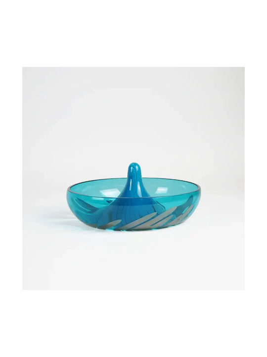 Murano Handmade Tabletop Decor Daktyl Collection Green Cas White
