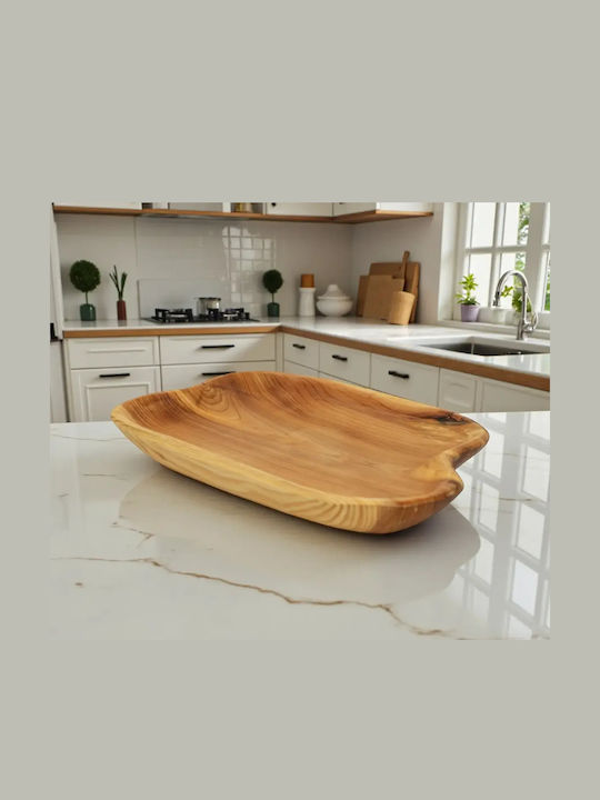 Piață De Servire Din Lemn Bej 35x23cm pl624.020