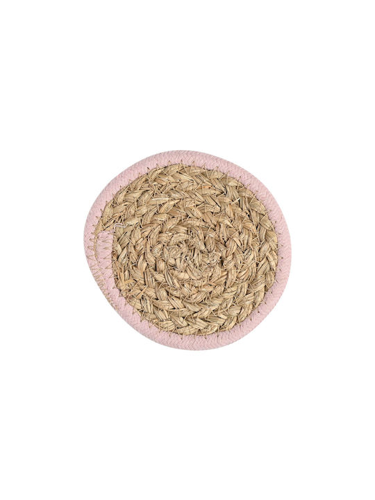 Estia Gaia Σουβέρ Ξύλινο Ροζ 12x12cm 4τμχ