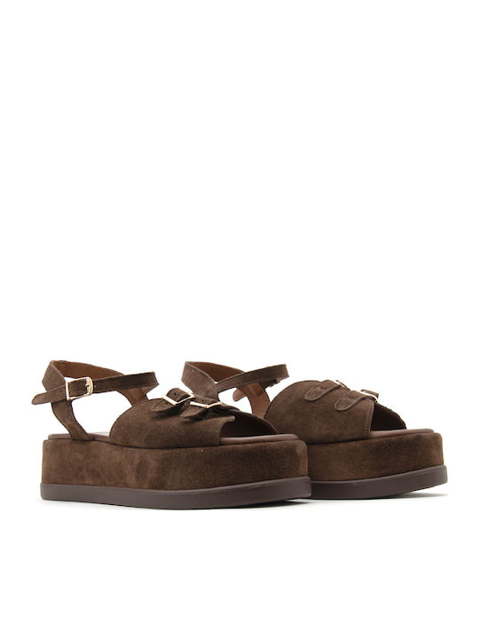 Γυναικεία Σανδάλια Flatforms Καφέ