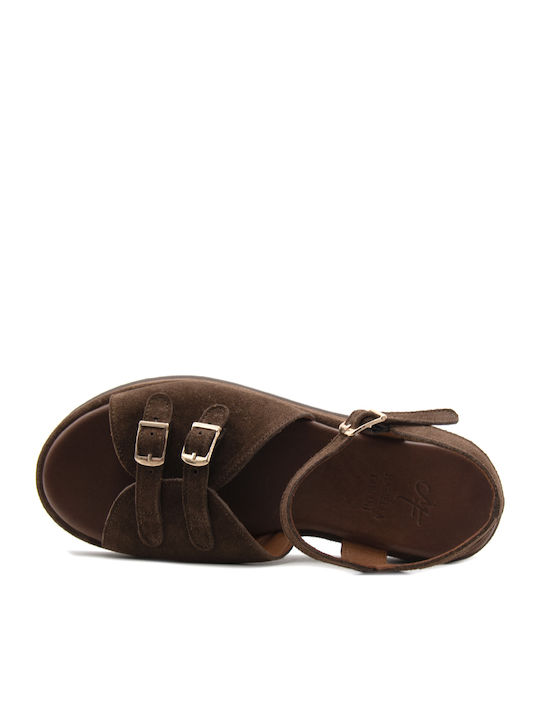 Γυναικεία Σανδάλια Flatforms Καφέ