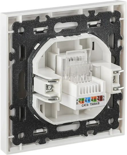 Rl45 Cat6a Socket White Slim Line Elbulgaria 91550 Wh