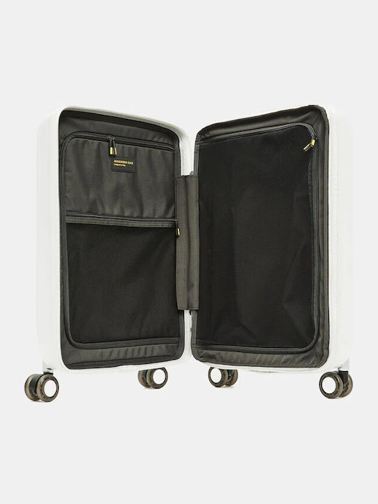 Mandarina Duck Sky Duck Cabin Hard Suitcase White With 4 Wheels Height 55cm