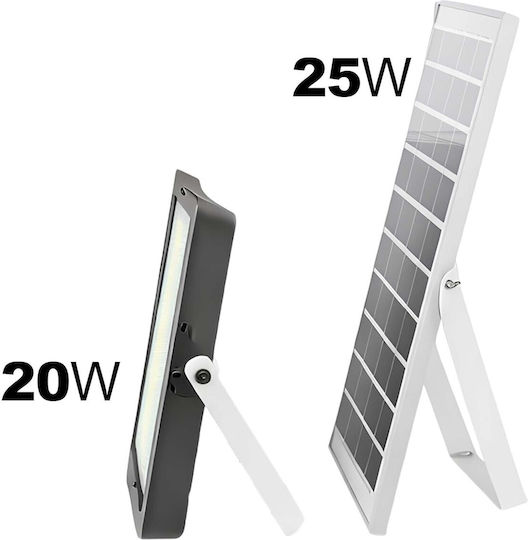 Avizar Solar Led Projector 20w 25000mah Battery Outdoor Lighting Black