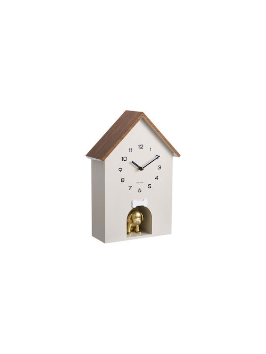 Karlsson Dog House Ρολόι Τοίχου Γκρι 26.5x11.5cm