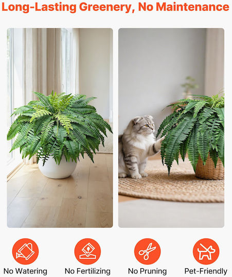Vevor Artificial Fern 1270mm 96 Branches Large Decorative Indoor Outdoor Plant