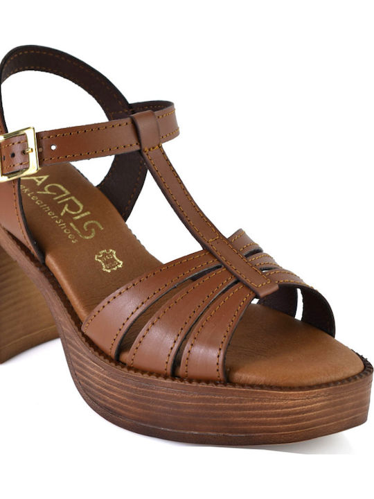 Leather Tabac Brown Sandals