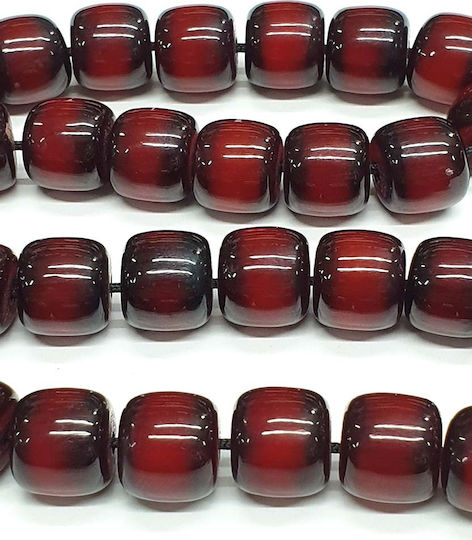 Roloi Komboloi Worry Beads with 33 Beads Made of Mastic Length 29cm Red