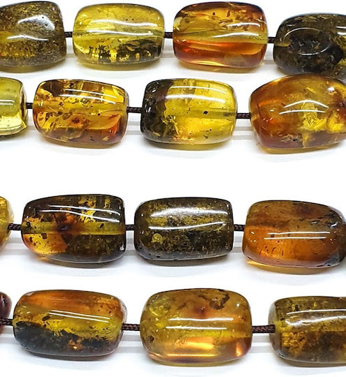 Roloi Komboloi Worry Beads with 19 Amber Beads Length 33cm Multicolour