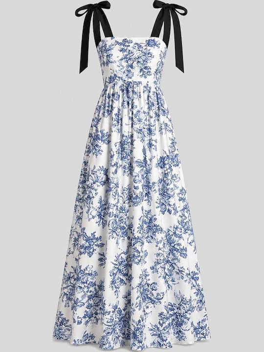 Rochii De Vară Pentru Femei Maxi Rochie Albastră Porcelain Blue