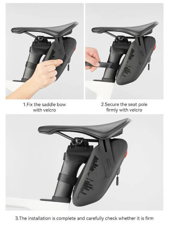 Rockbros Rockbros Fahrradtasche Satteltaschen 0.8l Schwarz