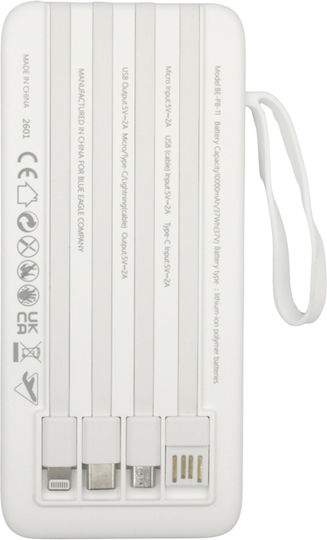 Blue Eagle BE-PB-11 Power Bank 10000mAh Weiß