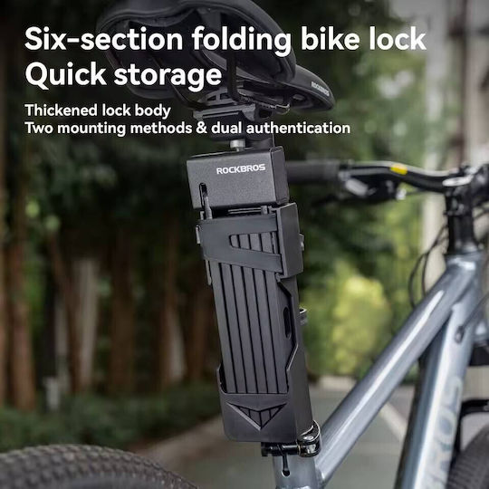 Închizătoare Pliabilă Antifurt Pentru Bicicletă Rockbros 32140005001