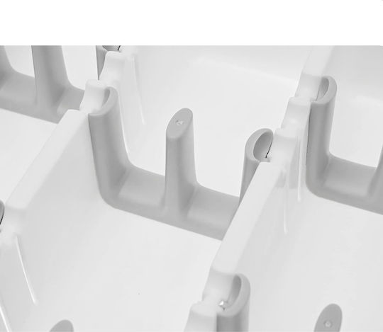 Tăvi Pentru Tacâmuri De Sertar Din Plastic 24x41x38cm Albă