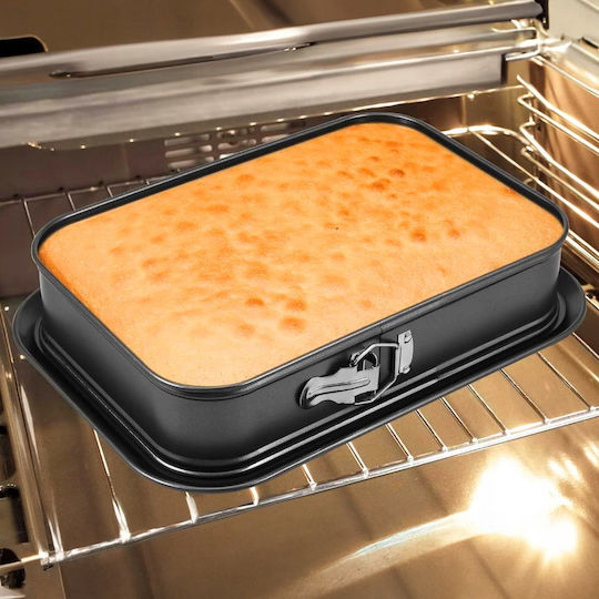 Zola Backform für Torte Rechteckig mit Abnehmbaren Boden 35x24x7cm