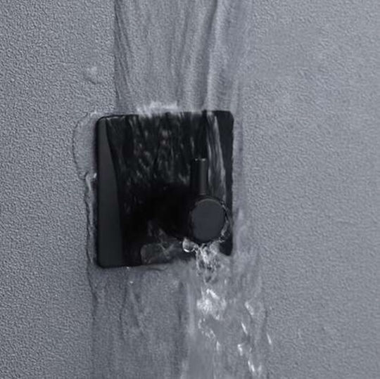 S4CADZBLK Cârlige Cu Autocolant Inox Negre 4 Bucăți