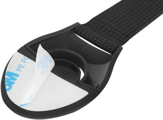 Opritoare Ușă Autocolantă Plastic Negru 10 Bucăți