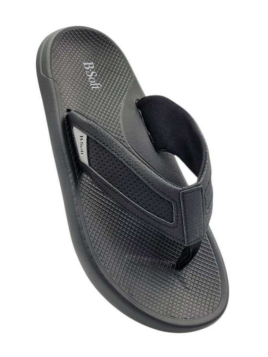 Men's Black Flip Flops 53/250601_BLACK