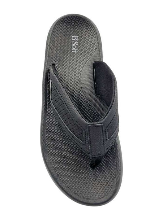 Men's Black Flip Flops 53/250601_BLACK