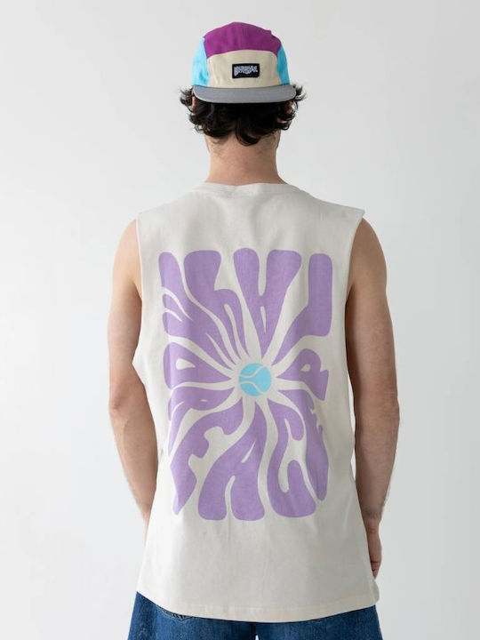 Damen Bluse Ärmellose Weiß