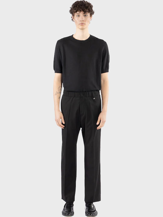 Παντελόνι Ελαστικό σε Tapered Γραμμή Black