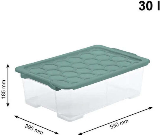 Rotho Babydesign Kunststoff Aufbewahrungsbox mit Deckel 30lt