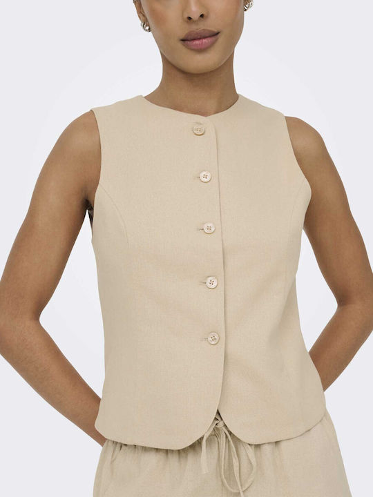 Beige Women's Vest