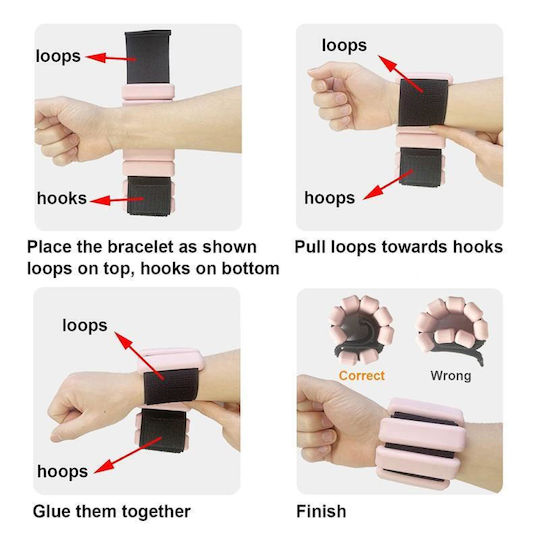 Adjustable Purple Yoga Resistance Fitness Bracelet 450g