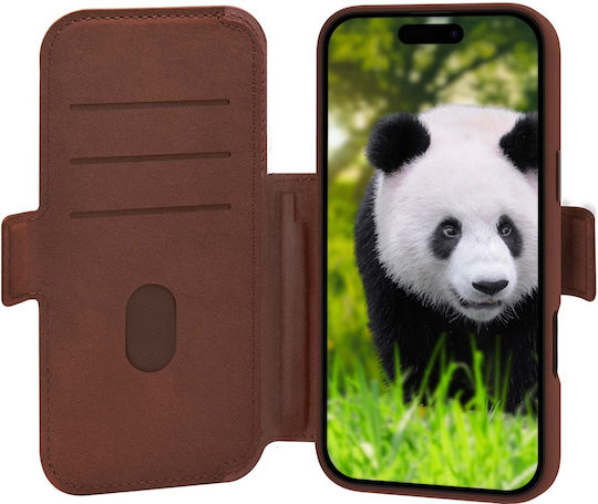 Dbramante1928 2-в-1 Калъф Портмоне за Iphone 17 Pro Max Сваляем Magsafe Калъф Тъмно Кафяв