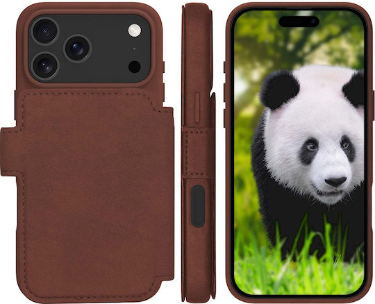 Dbramante1928 2-в-1 Калъф Портмоне за Iphone 17 Pro Max Сваляем Magsafe Калъф Тъмно Кафяв