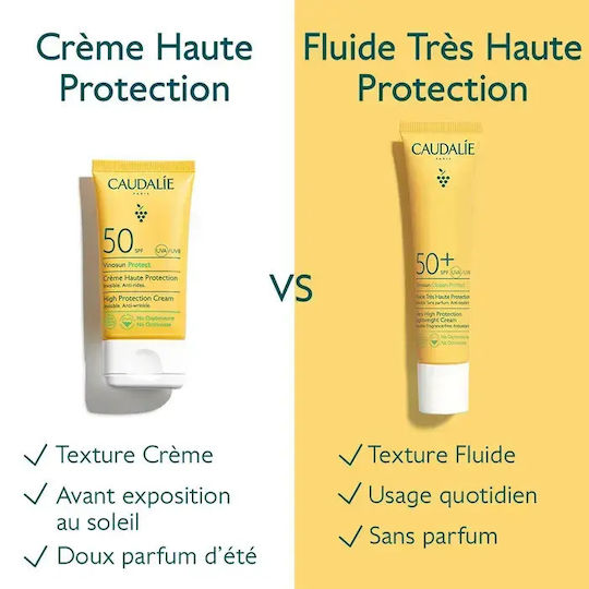 Caudalie Vinosun Cremă Solară de Față SPF50 50ml