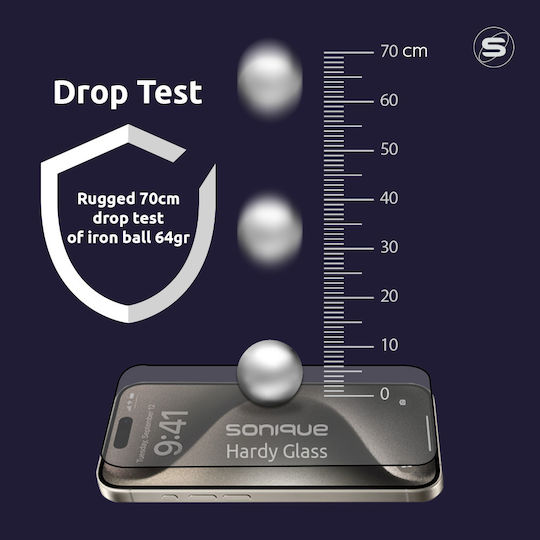 Hardy Glass Sonique Premium Series HD Full Cover 9H Compatible with OnePlus 15 5G Black