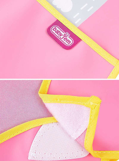Baby Jem Waterproof Fabric Baby Bib Pink
