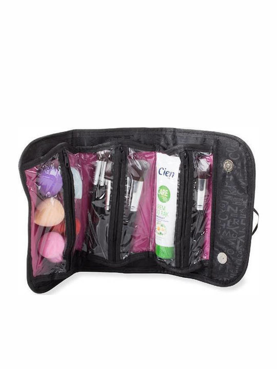 Travel Cosmetic Bag Textile 24.5 X 15 Cm Black