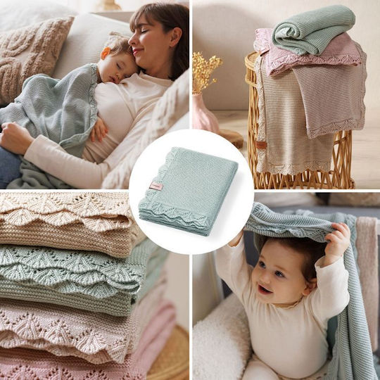 Babyono Bamboo Nursery Swaddling Blanket Green 75x100cm