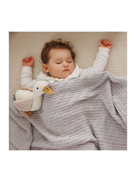 Babyono Nursery Swaddling Blanket Knitted Gray 75x100cm