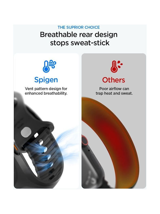 Spigen Liquid Air Pro Tragbare Hüllen in Schwarz für Apple Watch Ultra 49mm