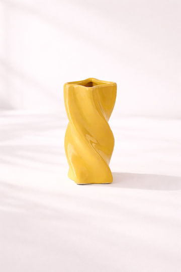 Kaemingk Βάζο Κεραμικό Κίτρινο 10x10xΥ16cm