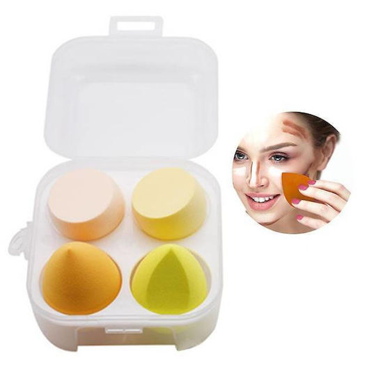 Set 4 Bureței De Machiaj În Cutie Galbenă De Ouă