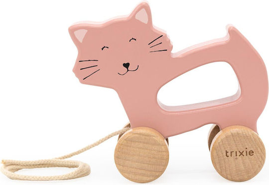 Trixie Pull Along Toy Mrs Wooden for 18+ Months