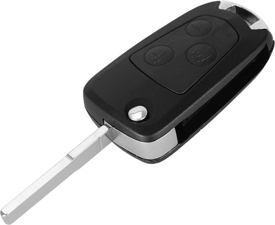 Techstar Autoschlüssel Schutzhülle Umrüstset Klappbar Kompatibilität Ford Focus Mondeo Fiesta Transit 3 Tasten Hu101 Klinge Schwarz – Ohne Elektronik