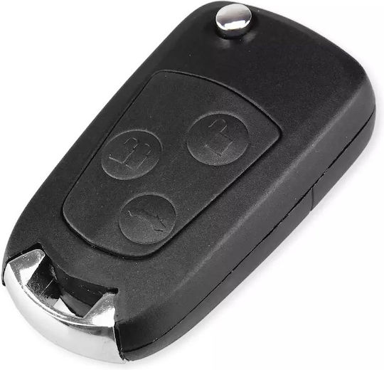 Techstar Autoschlüssel Schutzhülle Umrüstset Klappbar Kompatibilität Ford Focus Mondeo Fiesta Transit 3 Tasten Hu101 Klinge Schwarz – Ohne Elektronik