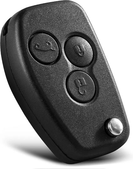 Techstar Husa Pentru Chei Auto Tip Briceag Flip Ne72 3 Butoane Compatibilă Cu Dacia Logan Sandero Duster Renault Clio Megane