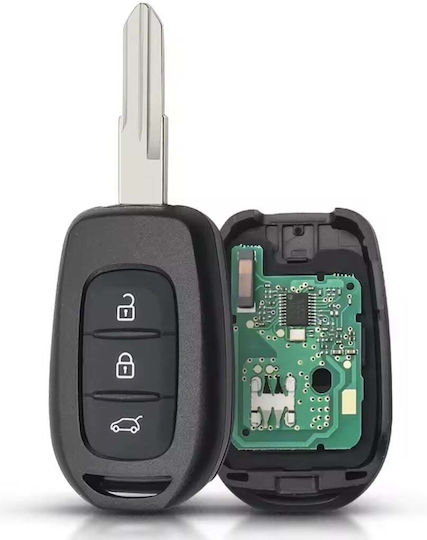 Husă Completă Pentru Cheie Auto Compatibilă Dacia Duster Logan Sandero Renault Symbol Trafic Vac102 Blade 3 Butoane 433mhz Pcf7961m 4a Cip Electronică Baterie