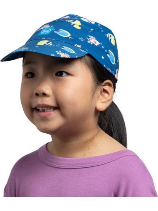 Buff Kids' Hat Jockey Fabric Navy Blue