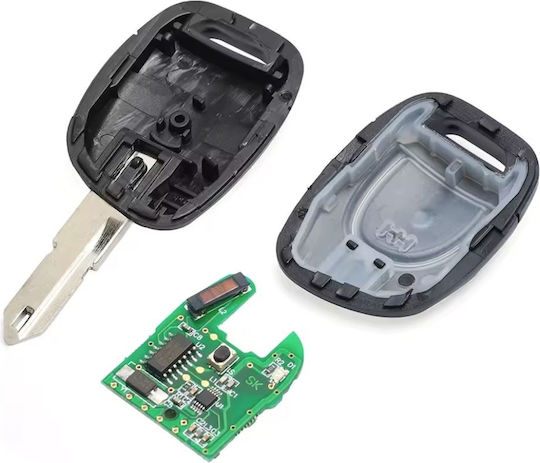 Cheie Auto Completă Telecomandă Techstar Compatibilă Renault Clio II Kangoo Twingo Maestru 1 Buton 433 Mhz Pcf7946 Id46 Ne72 Lamă