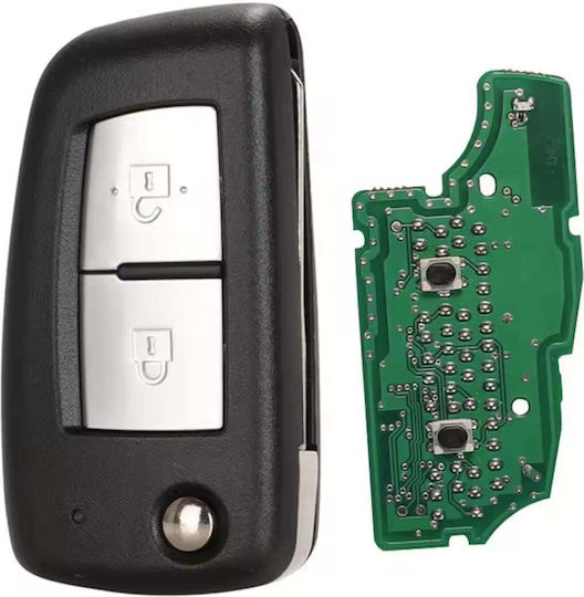 Telecomandă Cheie Auto Completă Techstar Compatibilă Nissan Qashqai J11 Pulsar C13 Juke F15 X-Trail T32 Micra 2 Butoane 433 Mhz 4a Pcf7952e Cwtwb1g767