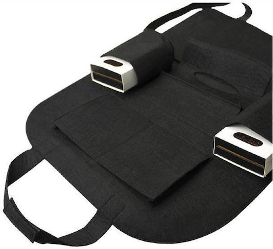 Universal Car Seat Organizer 54 X 39 Cm Black