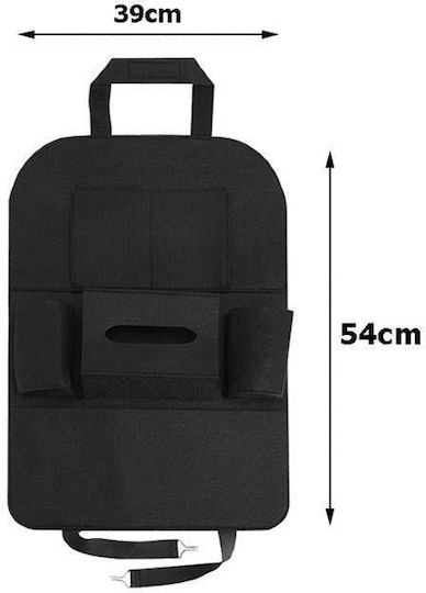 Universal Car Seat Organizer 54 X 39 Cm Black