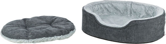 Vital Lino Soft Bed Dog Cat Oval Gray Light Gray 110 X 92 Cm